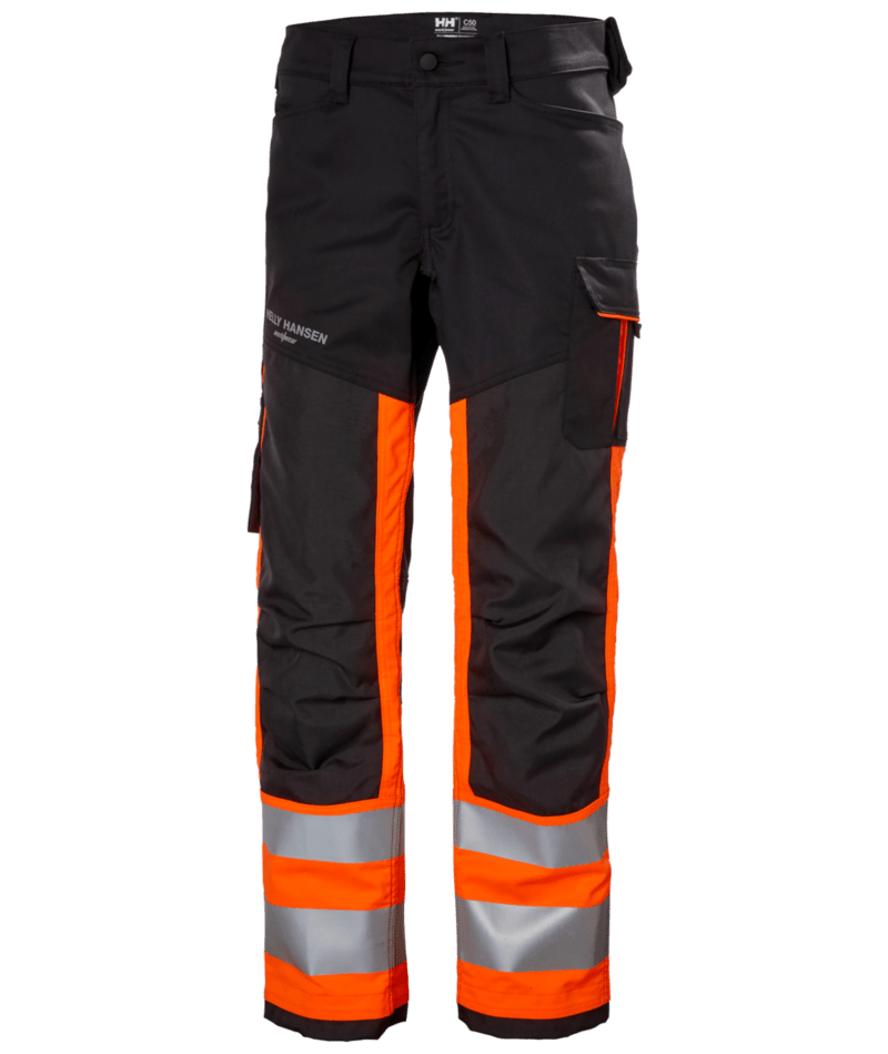 Helly Hansen Workwear ALNA 2.0 WORK PANT CL 1 in Orange/Anthrazit – Vorderansicht