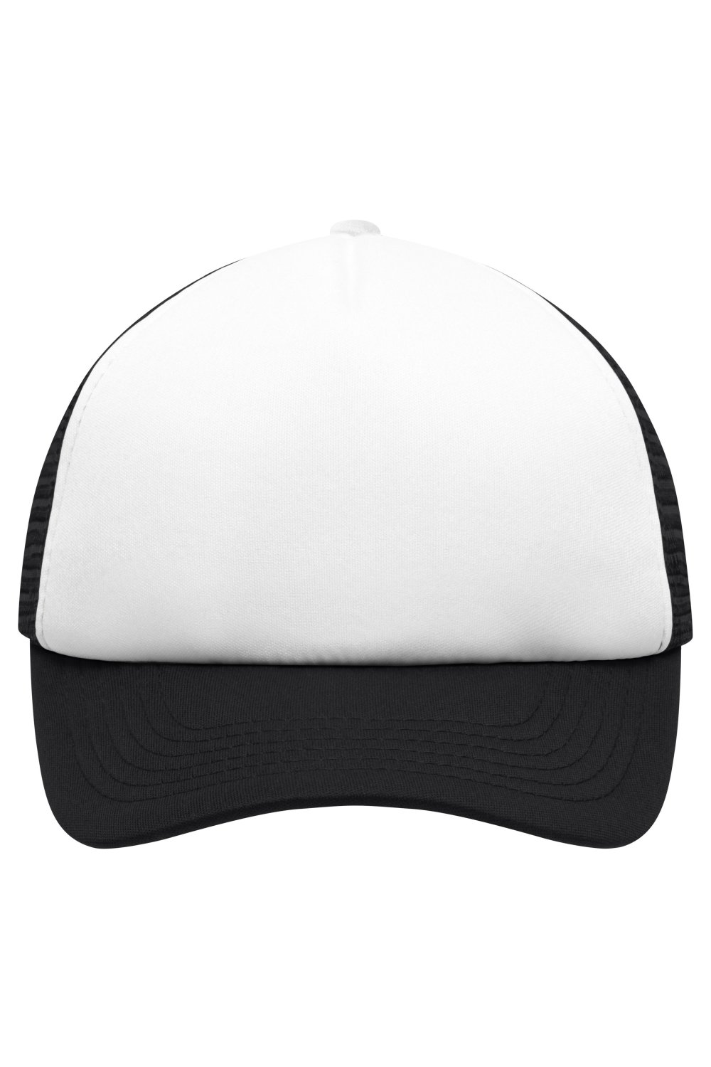 Daiber 5 Panel Polyester Mesh Cap for Kids in White/Black – Vorderansicht