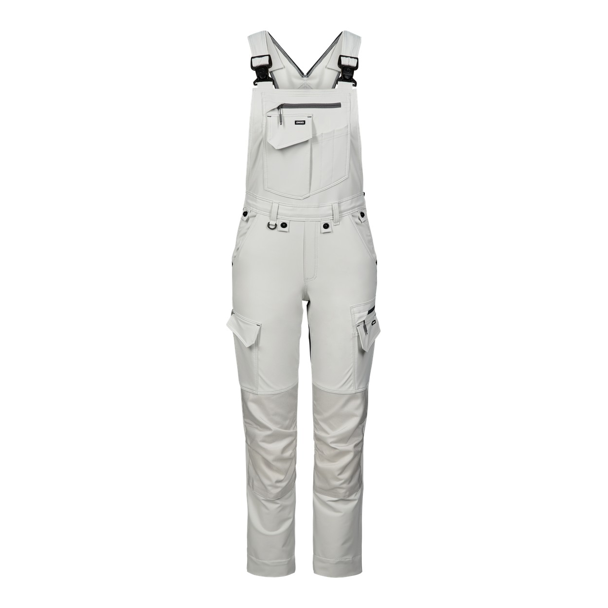 ENGEL Entire 3341-234 Damen Latzhose mit 4-Wege-Stretch in Bone White / Anthracite Grey – Vorderansicht