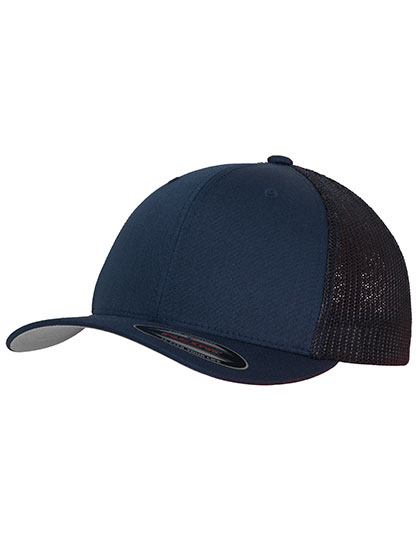 Flexfit Mesh Trucker Cap in Navy – Vorderansicht