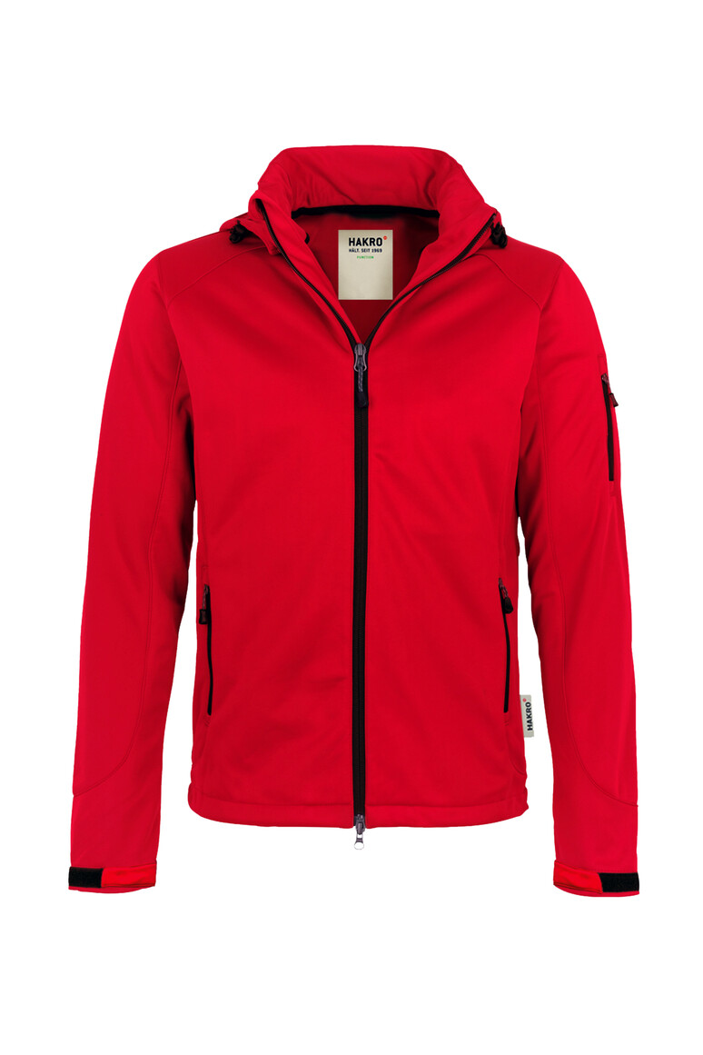 HAKRO 848 Softshelljacke in Rot – Vorderansicht