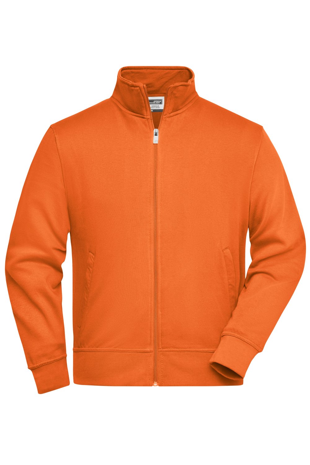 Daiber Workwear Sweat Jacket in Orange – Vorderansicht