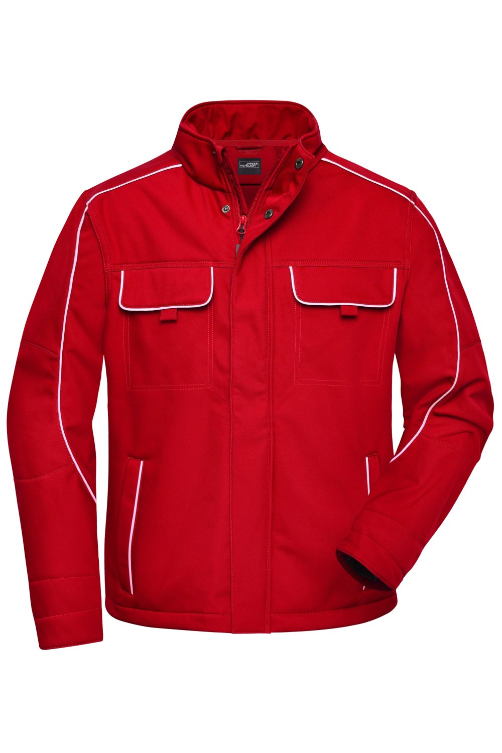 Daiber Workwear Softshell Jacket - SOLID - in Red – Vorderansicht