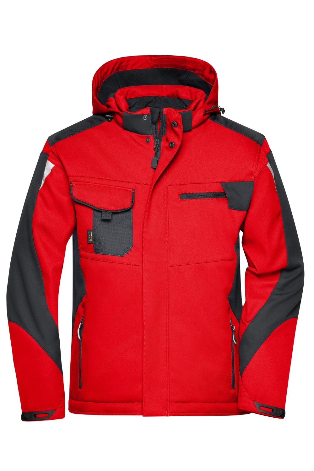Daiber Craftsmen Softshell Jacket - STRONG - in Red/Black – Vorderansicht