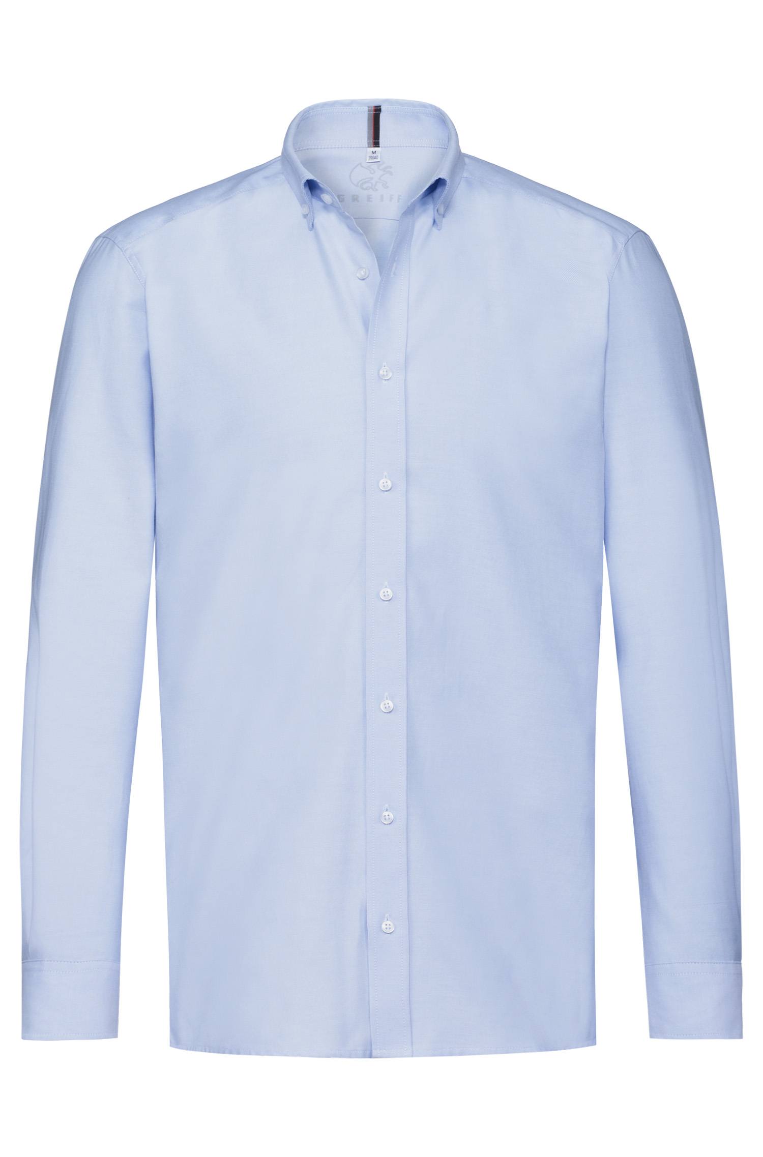 Greiff Herren-Hemd Buttondown 1/1 RF Casual in Bleu – Vorderansicht