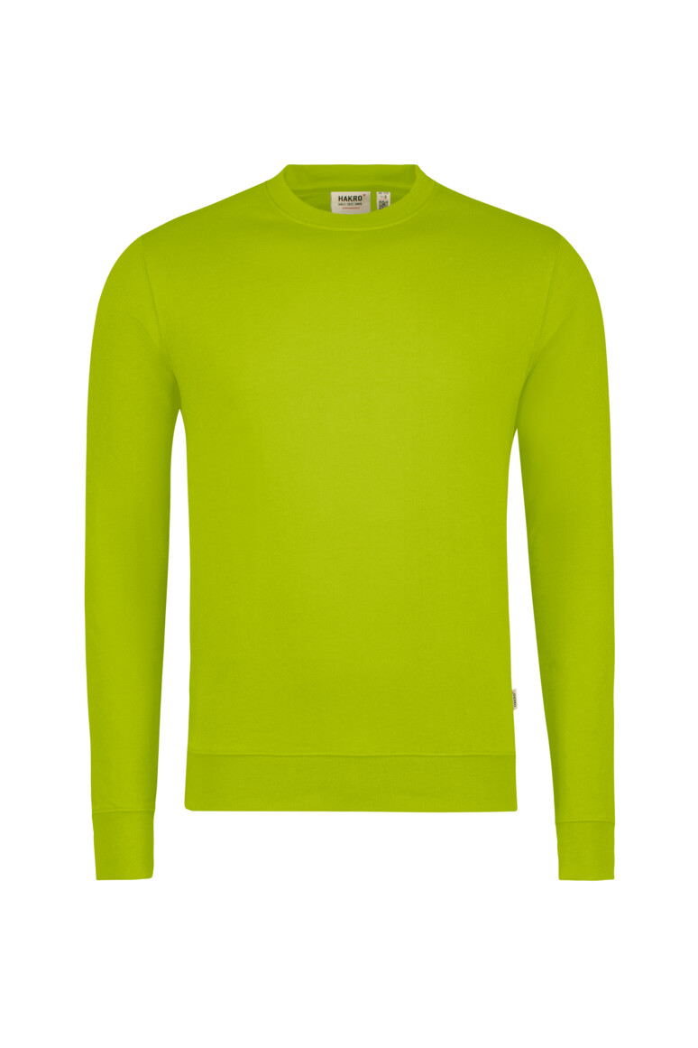 HAKRO 550 Sweatshirt MIKRALINAR® ECO in Kiwi – Vorderansicht