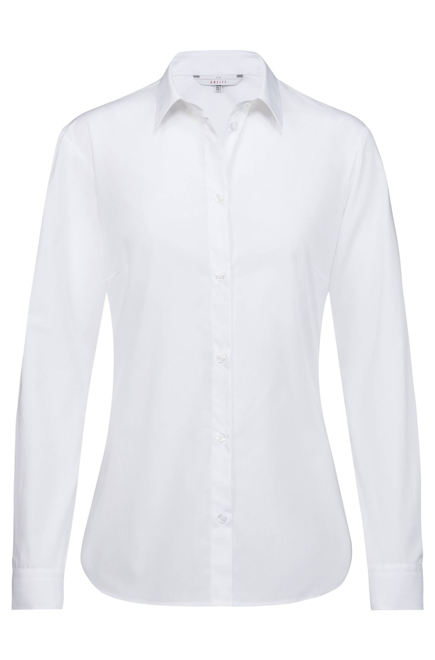 Greiff Damen-Bluse 1/1 RF Simple in Weiß – Vorderansicht