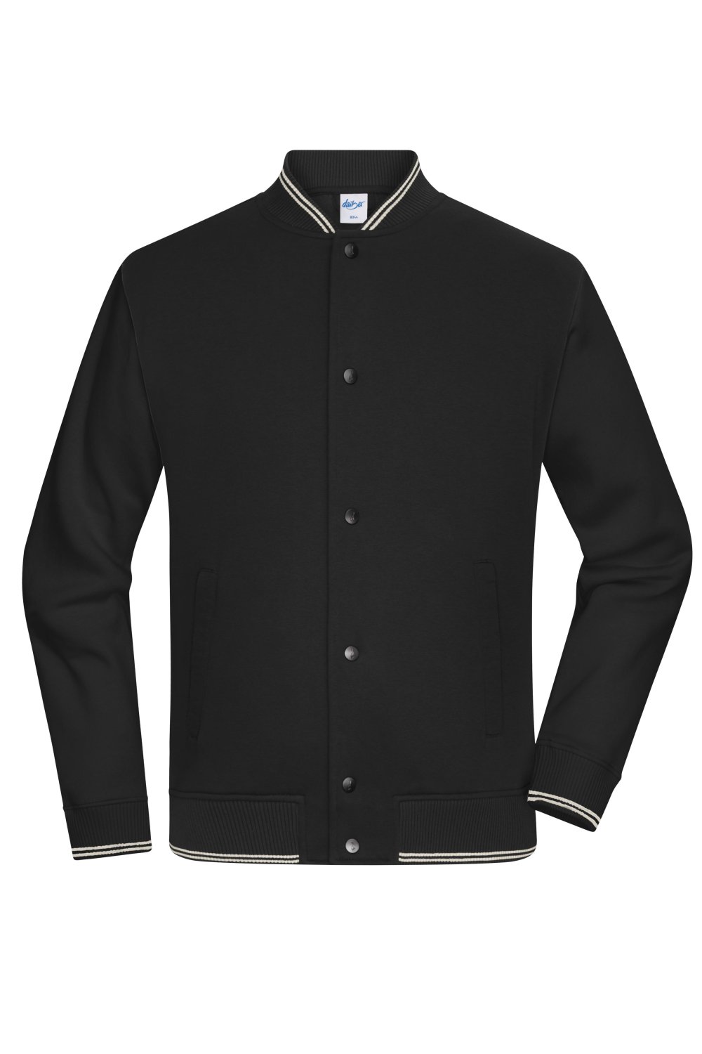Daiber College-Jacket UNISEX OCS Blended & RCS in Black/Black – Vorderansicht
