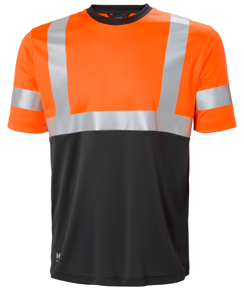 Helly Hansen Workwear ADDVIS T-SHIRT CL 1 in Orange/Anthrazit – Vorderansicht