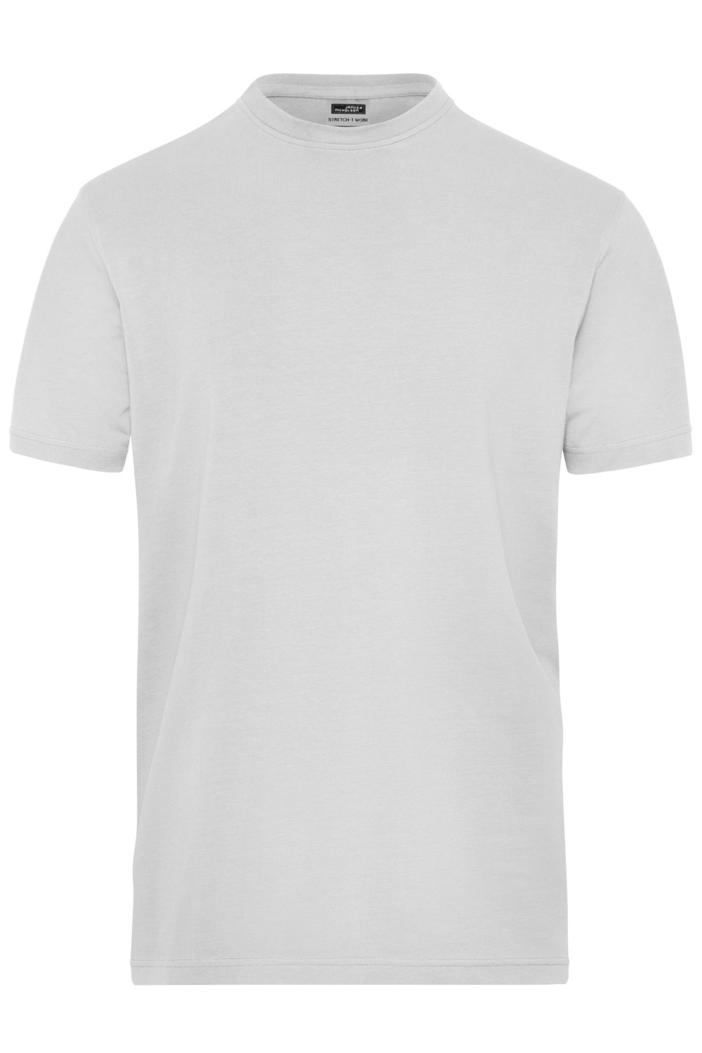 Daiber Men's ORGANIC Stretch-T Work - SOLID - OCS Blended in White – Vorderansicht