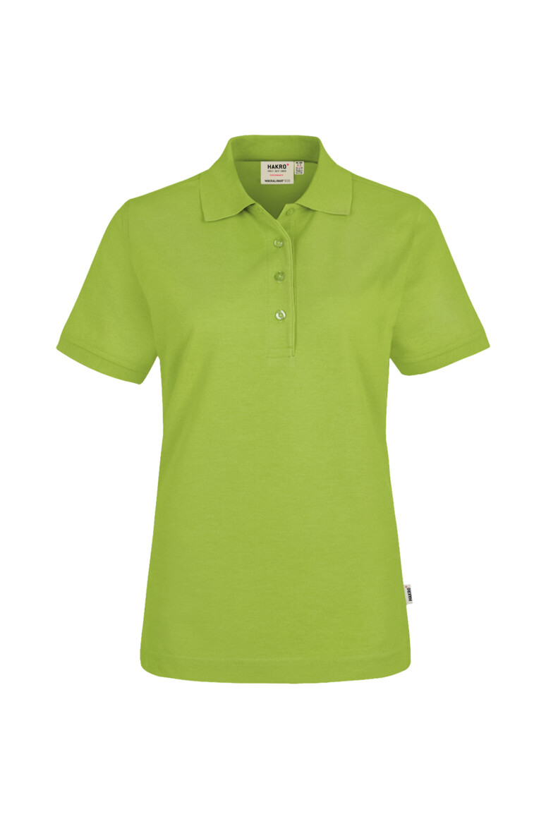 HAKRO 369 Damen Poloshirt MIKRALINAR® ECO in Kiwi – Vorderansicht