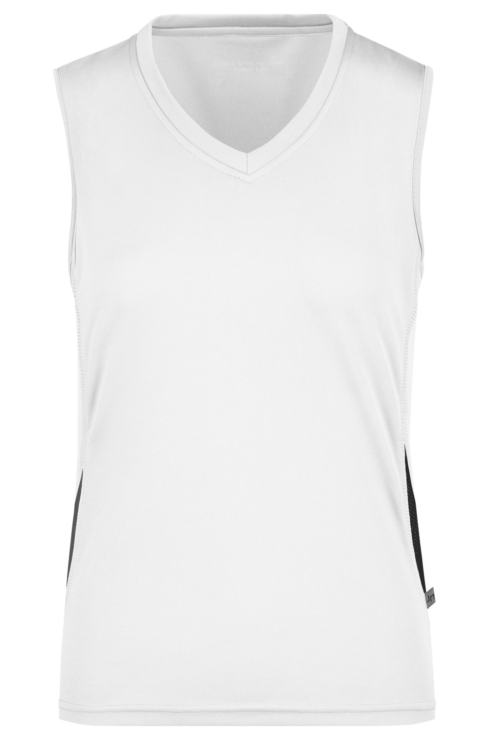 Daiber Ladies' Running Tank in White/Black – Vorderansicht