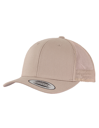 FLEXFIT Retro Trucker in Khaki – Vorderansicht