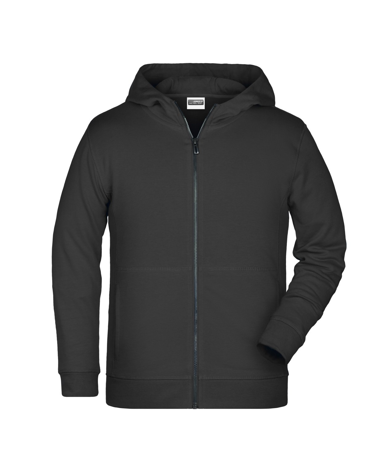 Daiber Children's Zip Hoody OCS Blended & RCS in Black – Vorderansicht