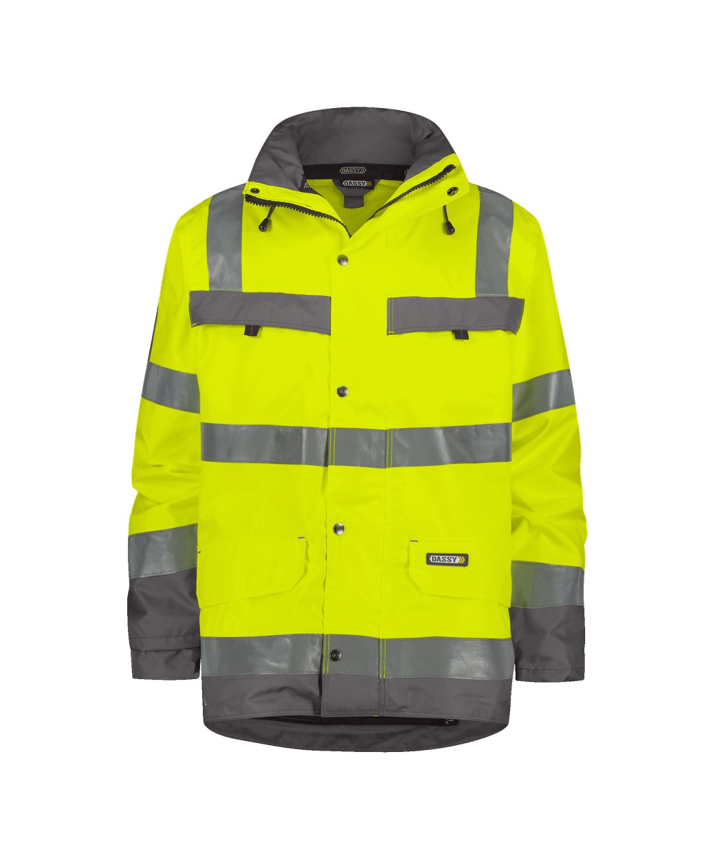 DASSY® Atlantis in Neongelb/Zementgrau – Vorderansicht