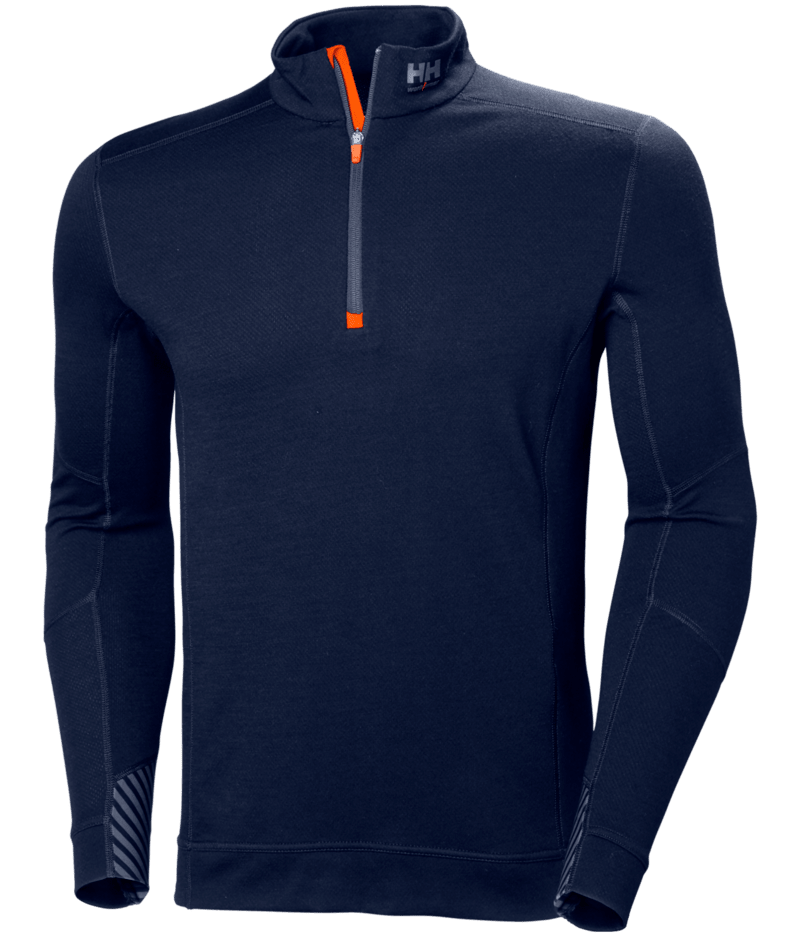 Helly Hansen Workwear HH LIFA MERINO HALF ZIP in Marine – Vorderansicht