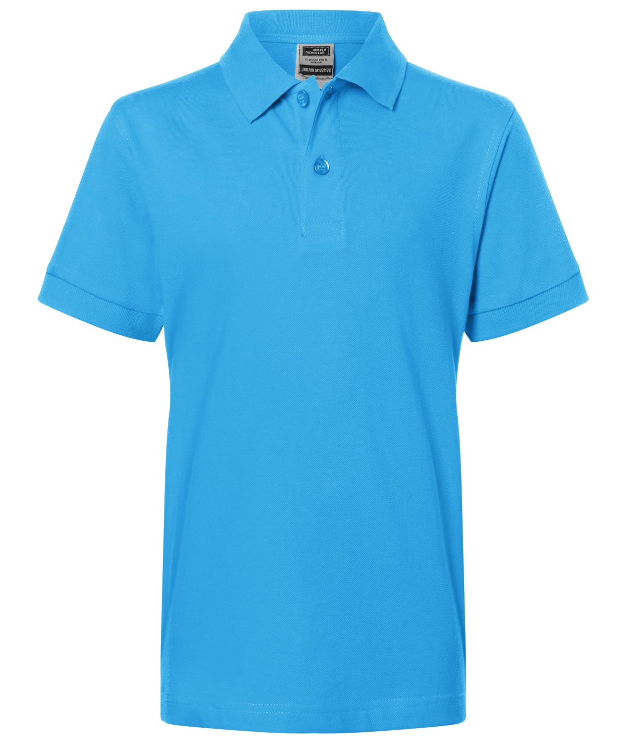 Daiber Classic Polo Junior in Aqua – Vorderansicht