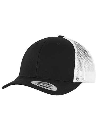 FLEXFIT Retro Trucker 2-Tone in Black/White – Vorderansicht
