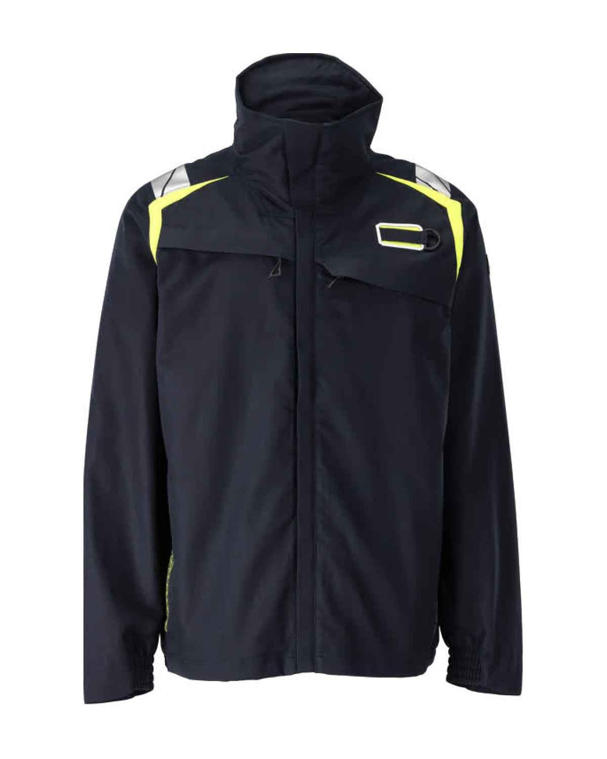 MASCOT Accelerate Multisafe Jacke in Schwarzblau/Hi-Vis Gelb – Vorderansicht