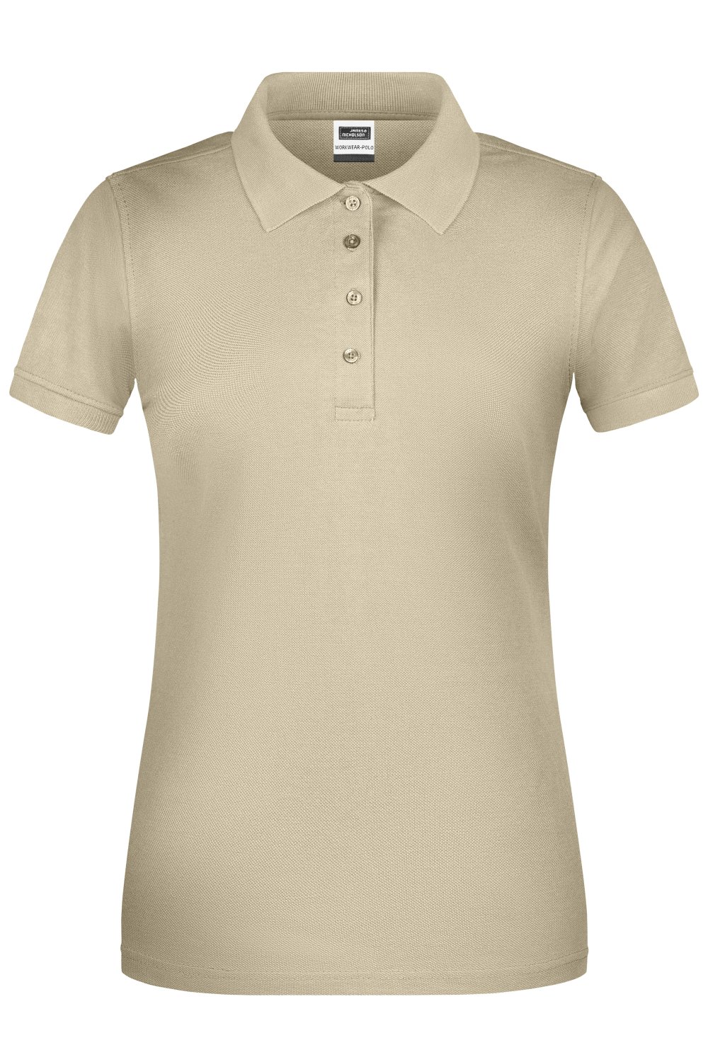 Daiber Ladies' ORGANIC Workwear Polo OCS Blended in Stone – Vorderansicht
