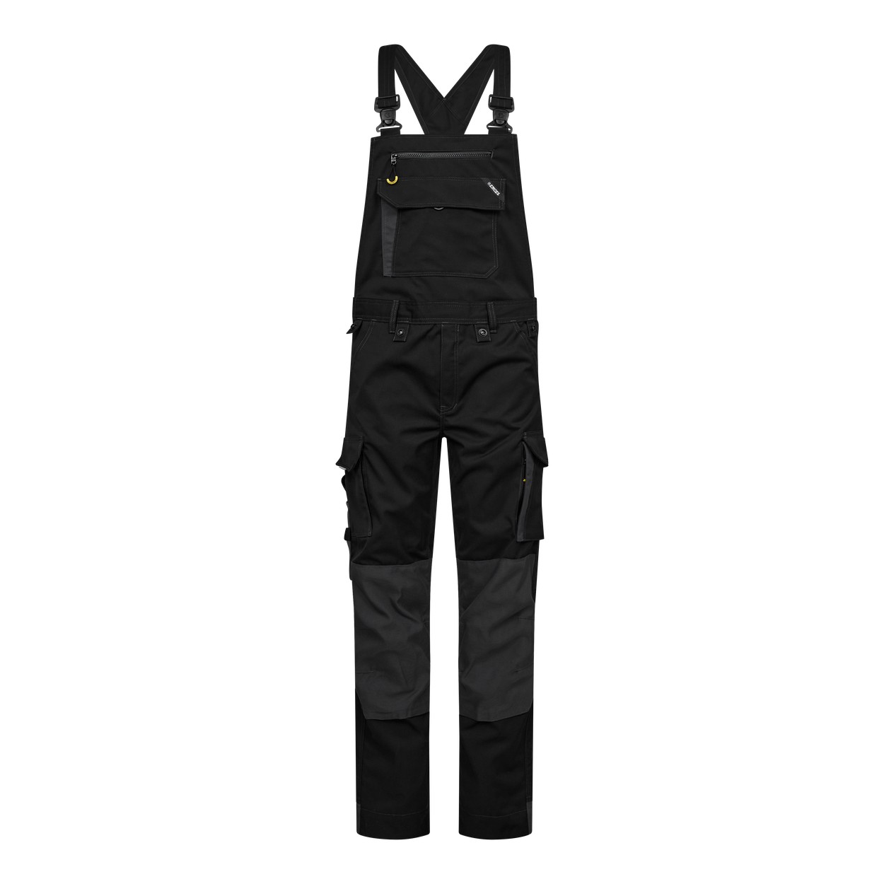 ENGEL X-treme 3362-740 Latzhose mit Stretch in Schwarz/Anthrazit Grau – Vorderansicht