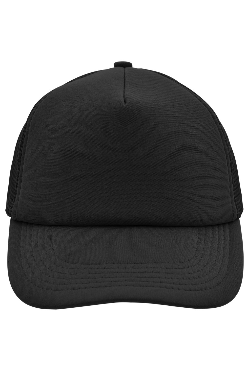 Daiber 5 Panel Polyester Mesh Cap in Black – Vorderansicht