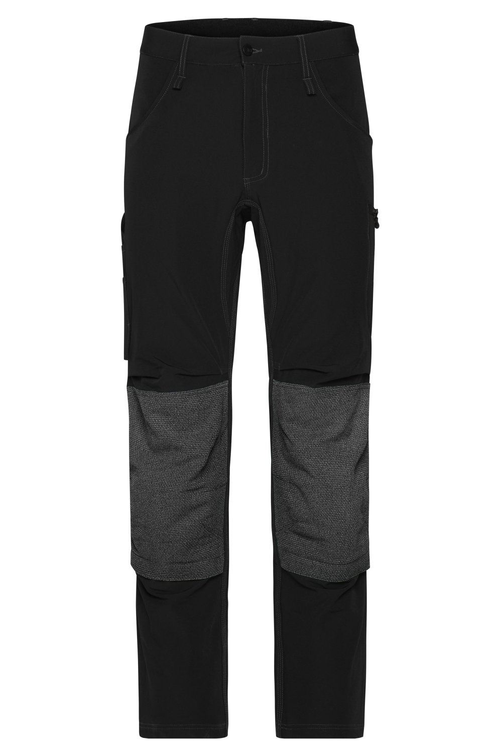 Daiber Workwear Pants 4-Way Stretch Slim Line in Black – Vorderansicht