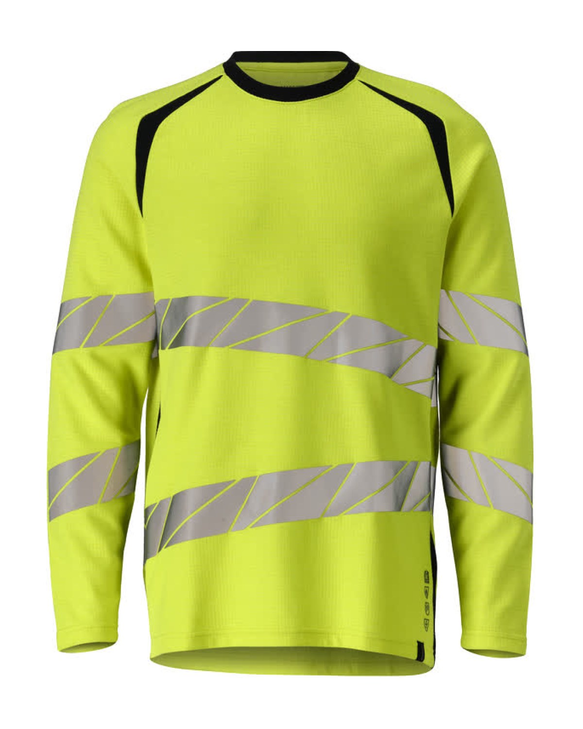 MASCOT Accelerate Multisafe Langarmshirt in Hi-Vis Gelb/Schwarzblau – Vorderansicht