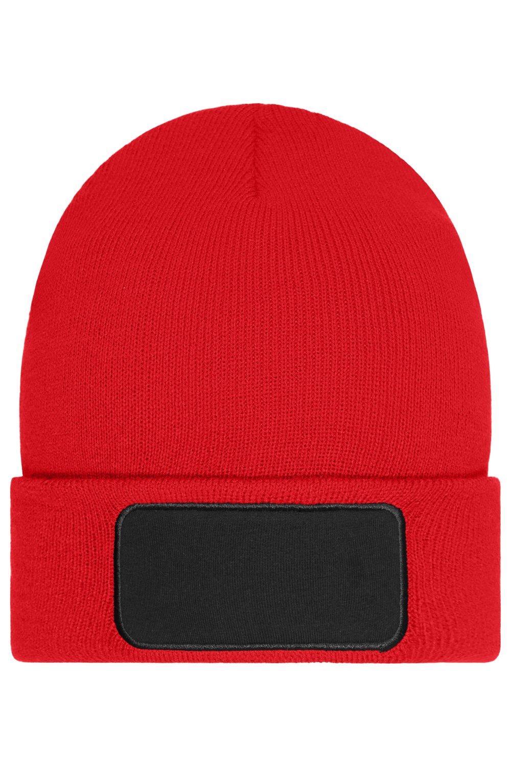 Daiber Beanie with Patch (10cm x 5 cm) - Thinsulate in Red – Vorderansicht