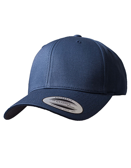 FLEXFIT Curved Classic Snapback in Navy – Vorderansicht