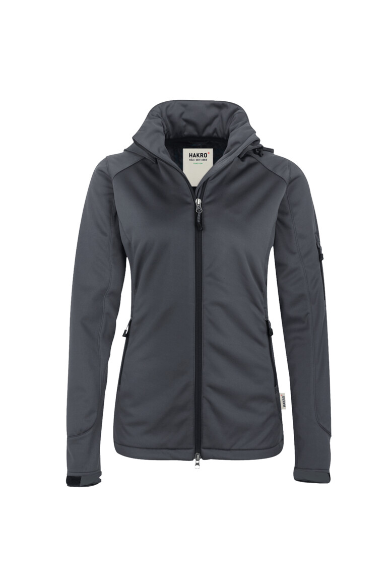 HAKRO 248 Damen Softshelljacke in Anthrazit – Vorderansicht