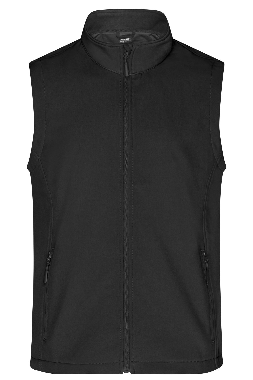 Daiber Men's Promo Softshell Vest in Black/Black – Vorderansicht