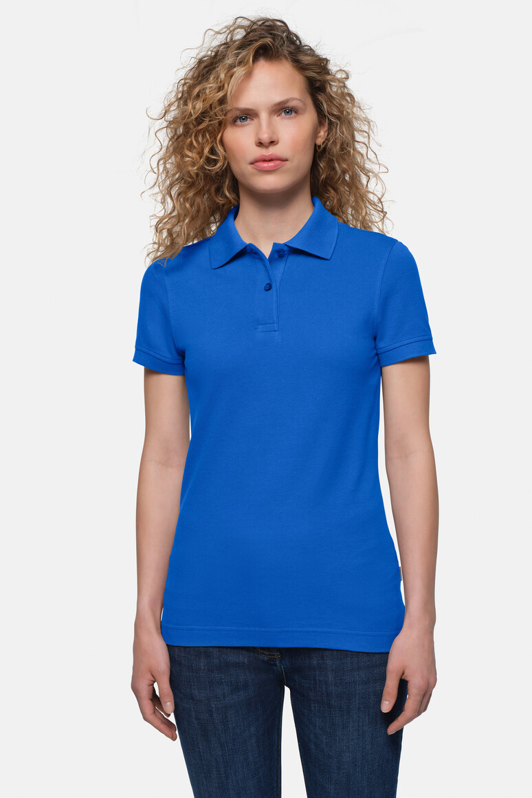 HAKRO 224 Damen Poloshirt Top in Royalblau – Modellansicht
