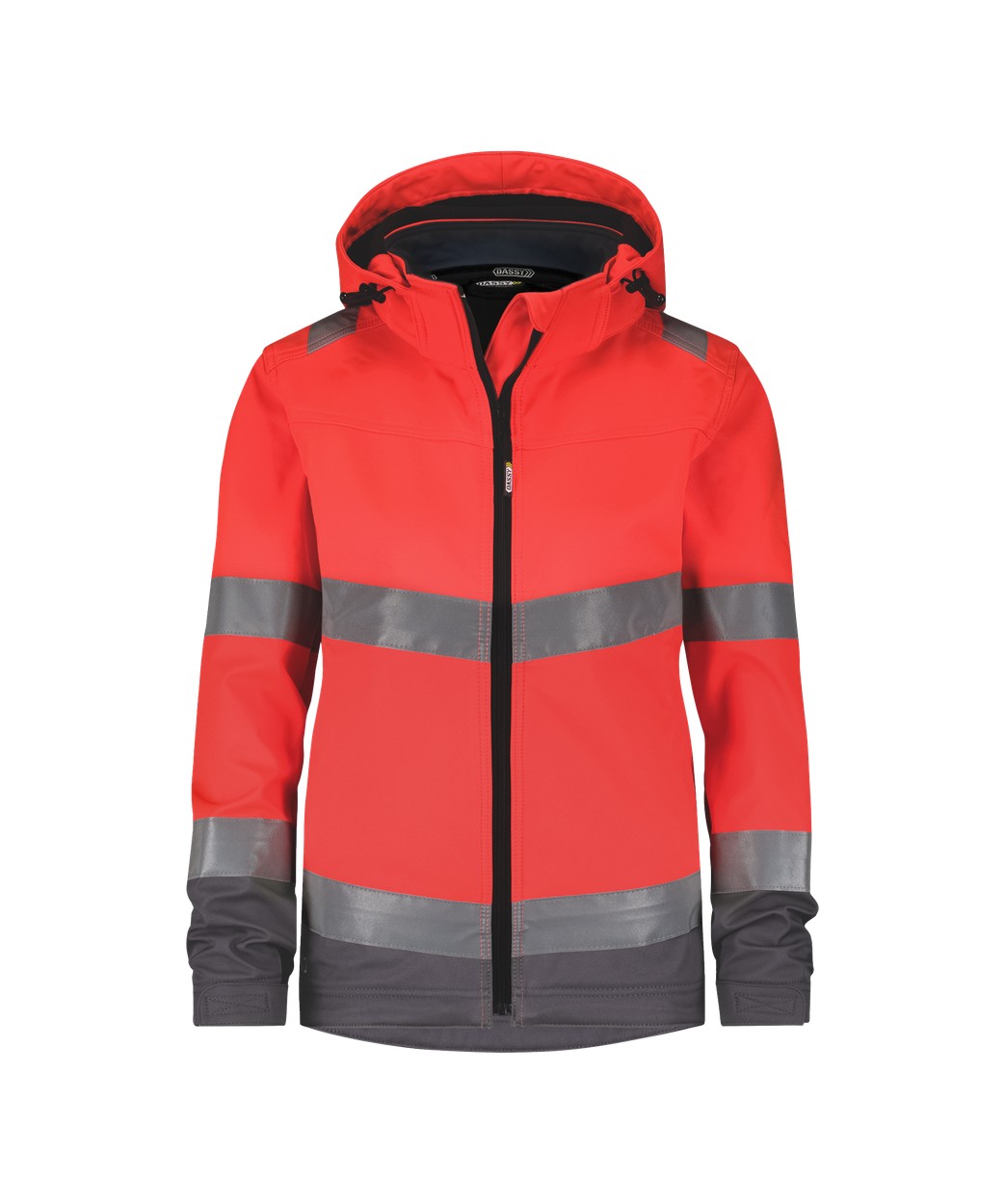 DASSY® Malaga Women in Neonrot/Zementgrau – Vorderansicht