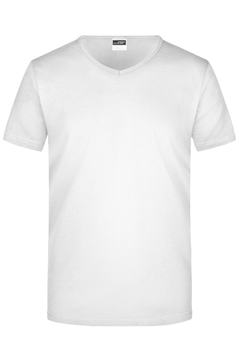 Daiber Men's Slim Fit V-T in White – Vorderansicht