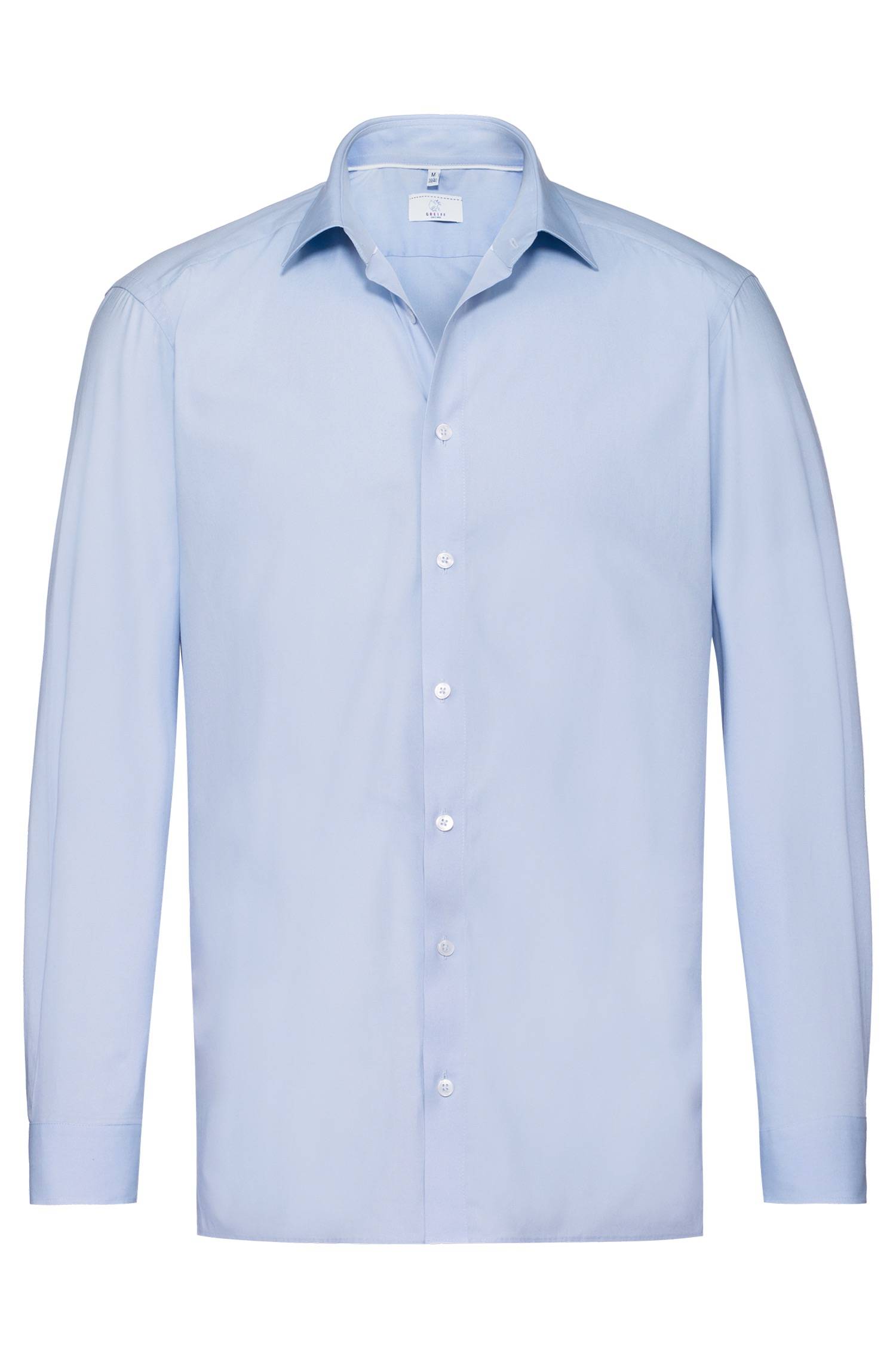 Greiff Herren-Hemd 1/1 RF Premium in Bleu – Vorderansicht