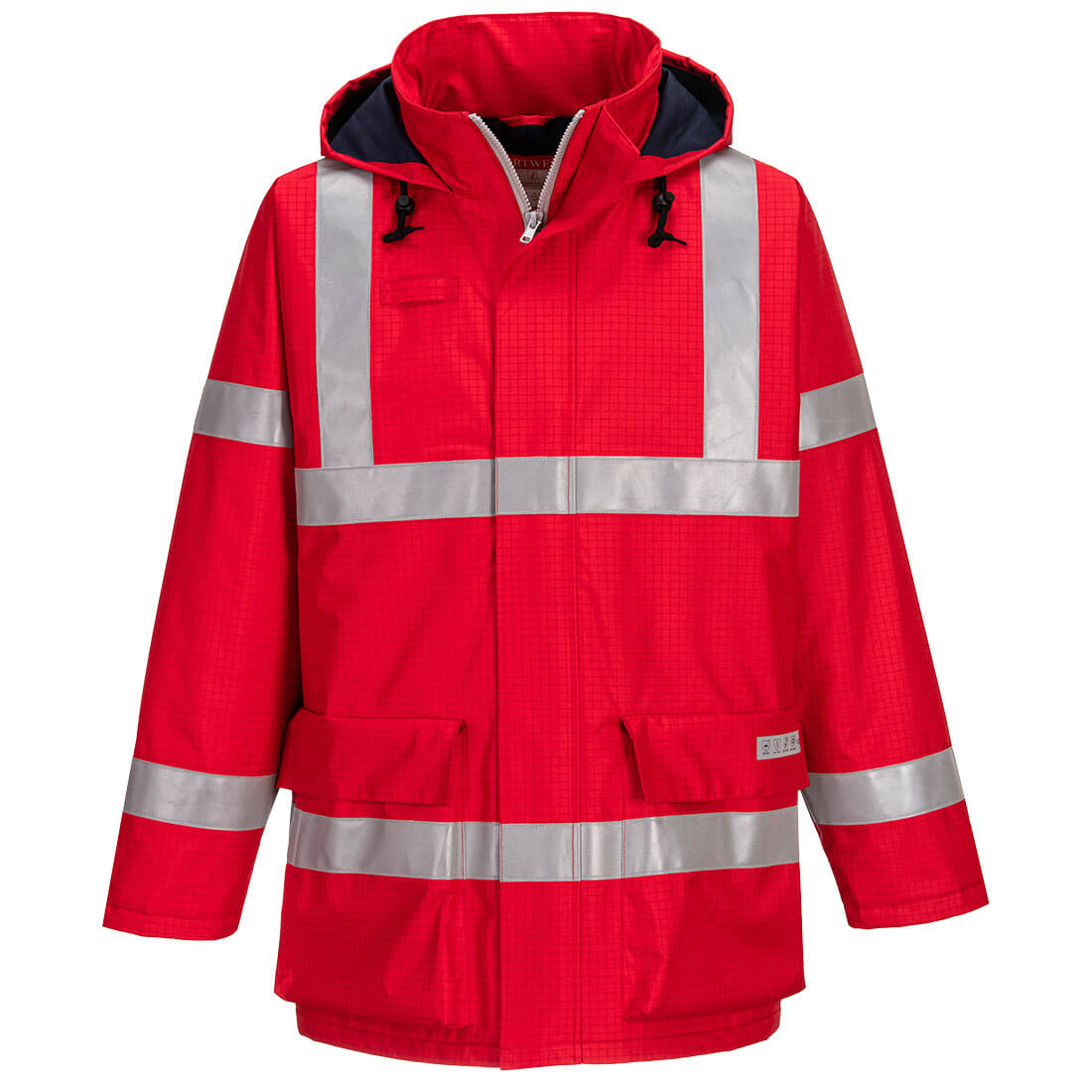 Portwest Bizflame Rain FR Winter Jacket in Rot – Vorderansicht