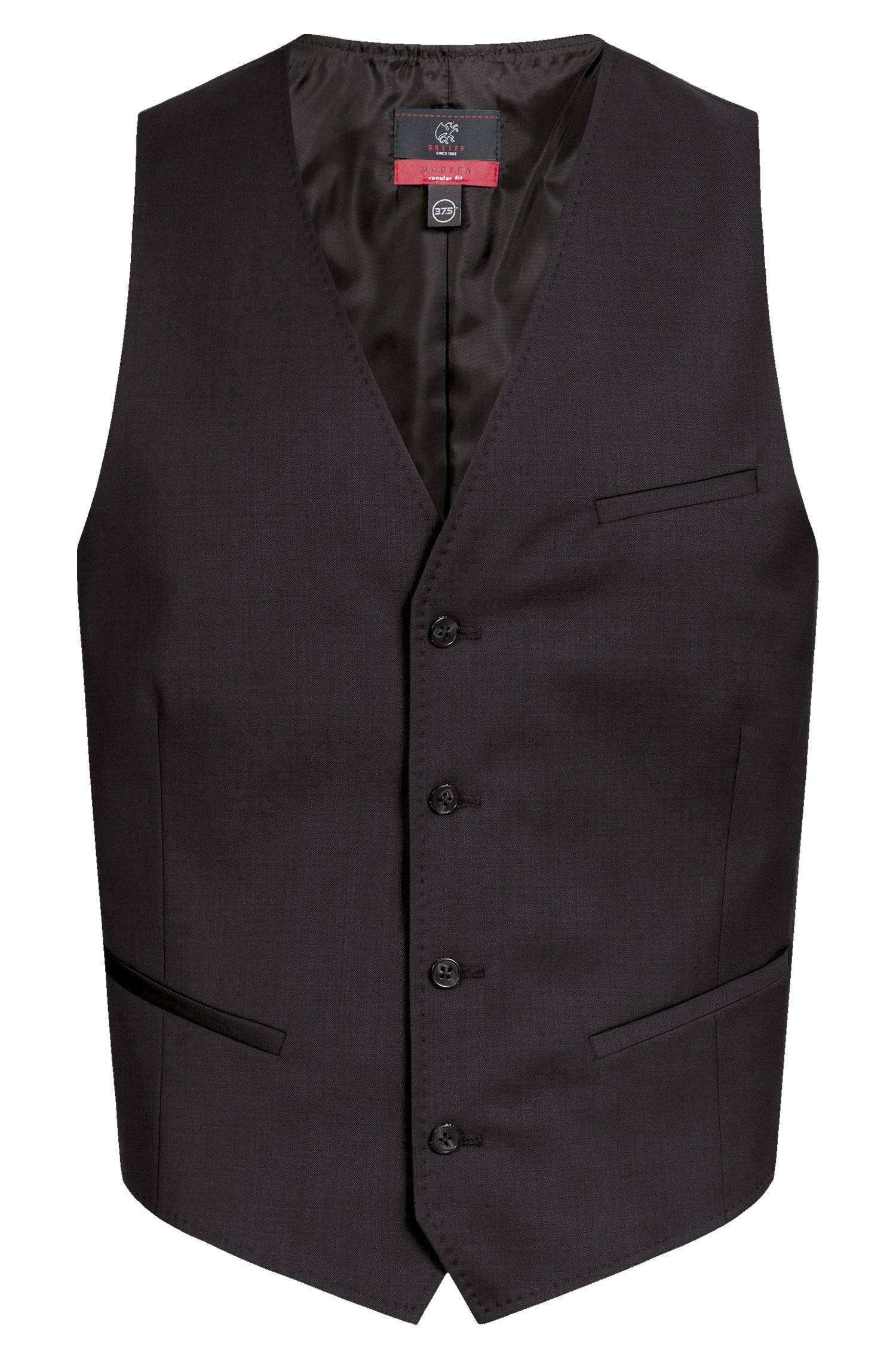 Greiff Herren-Weste RF Modern 37.5 in Schwarz – Vorderansicht