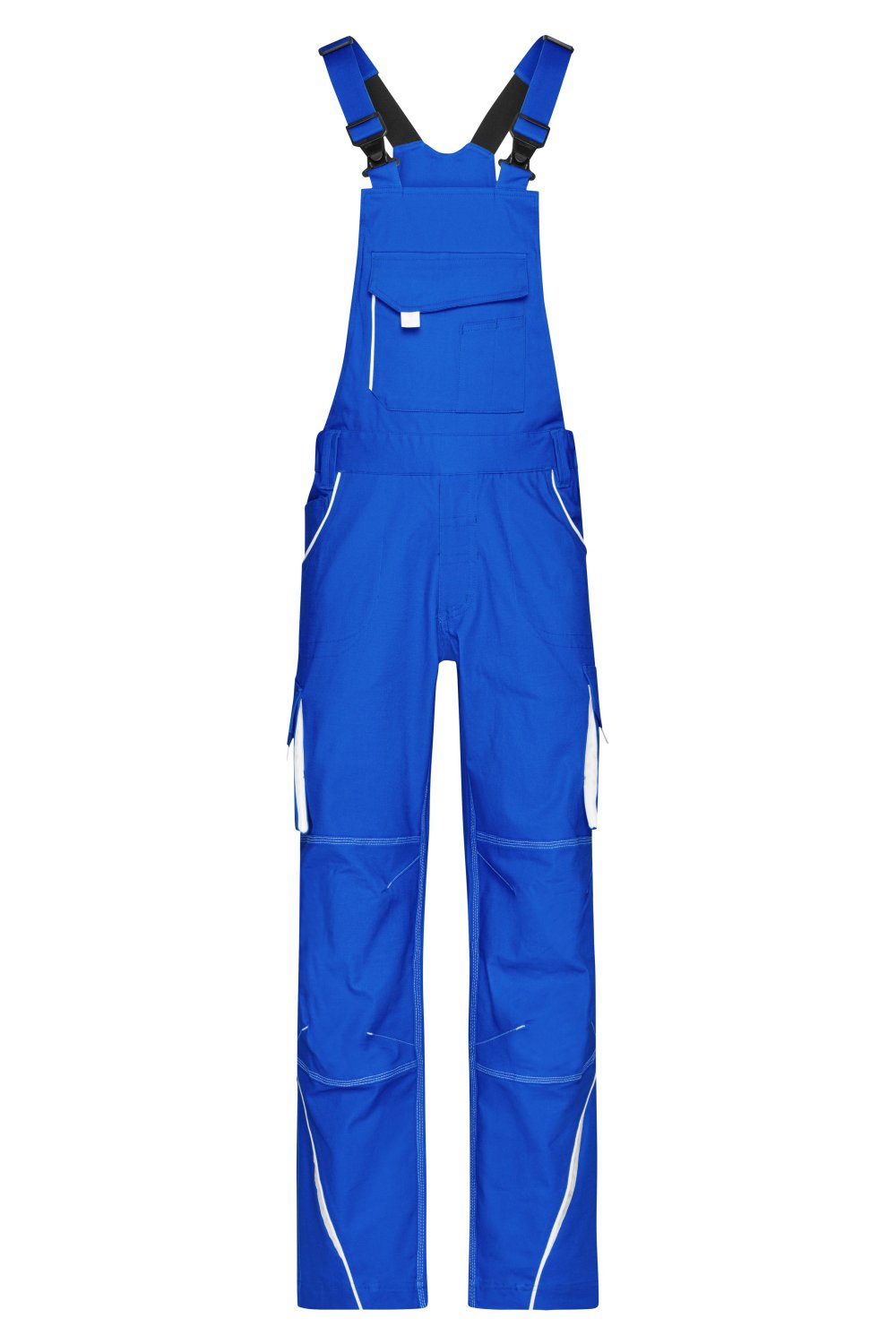 Daiber Workwear Pants with Bib - COLOR - in Royal/White – Vorderansicht