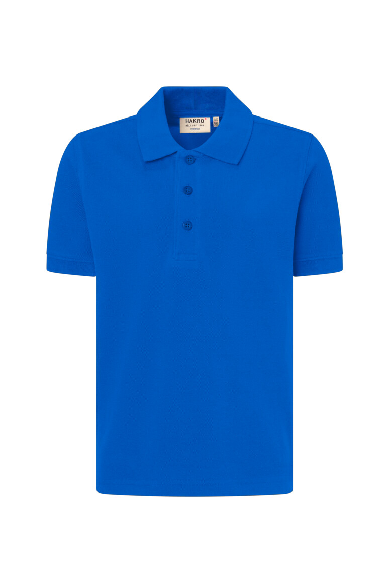 HAKRO 545 Kinder Poloshirt Bio-Baumwolle in Royalblau – Vorderansicht