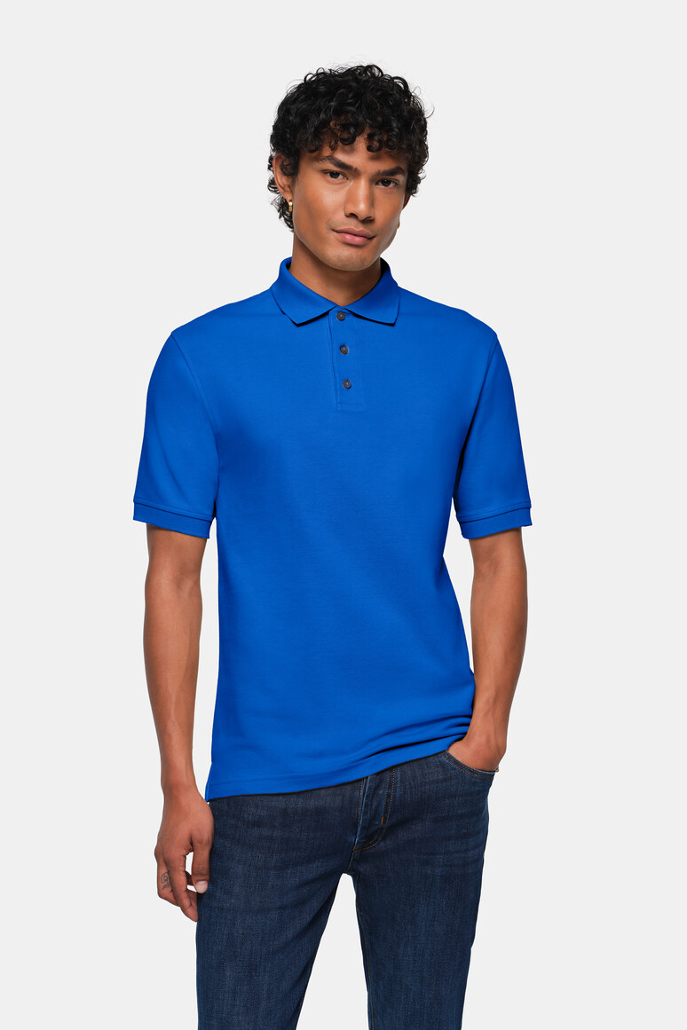 HAKRO 800 Poloshirt Top in Royalblau – Modellansicht