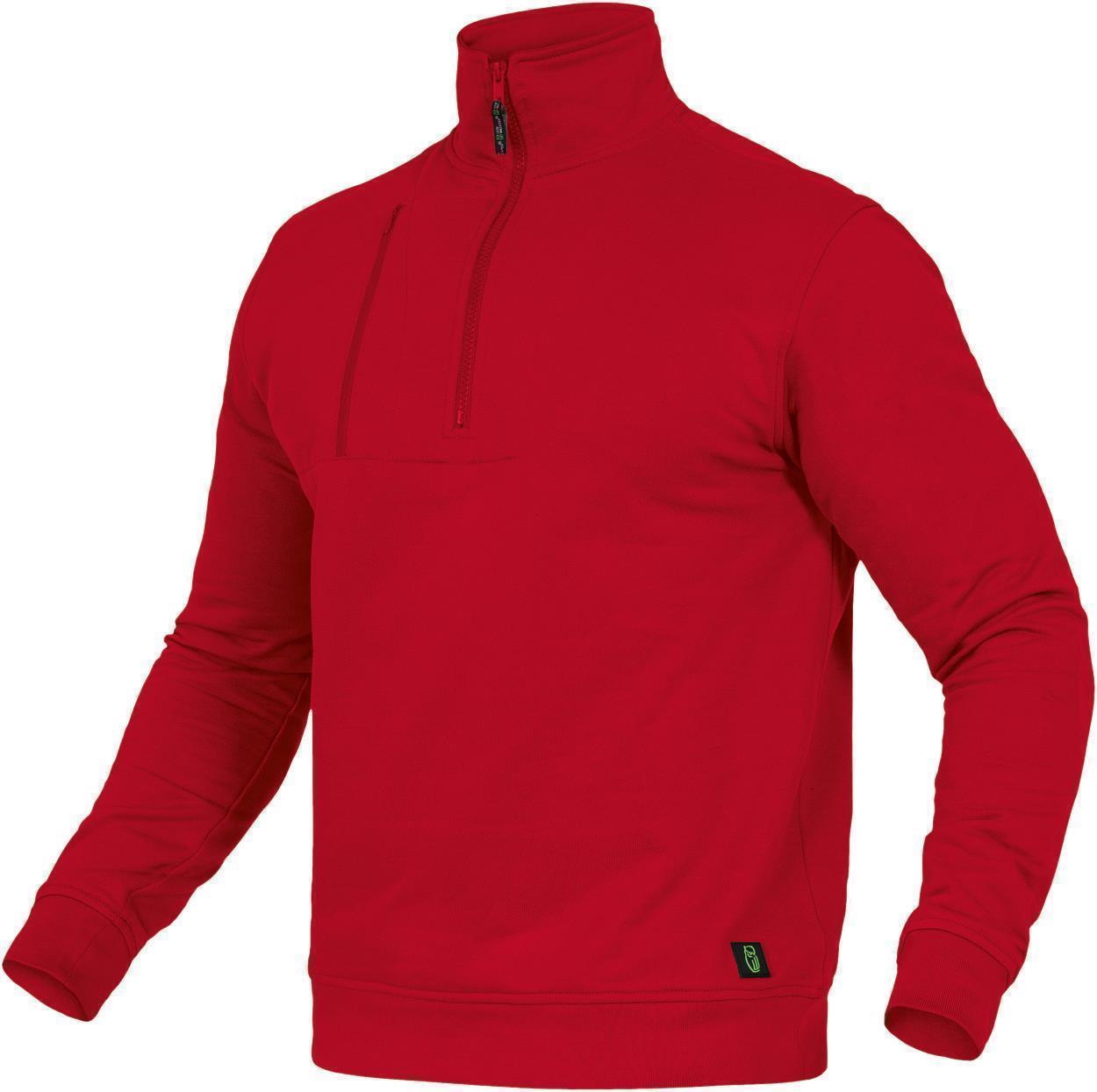 Leibwächter Zip-Sweater Paul FLEXR Flex Line in Rot – Vorderansicht