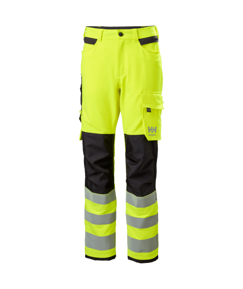 Helly Hansen Workwear W ALNA 4X CNCT PANT CL 2 in Gelb/Anthrazit – Vorderansicht