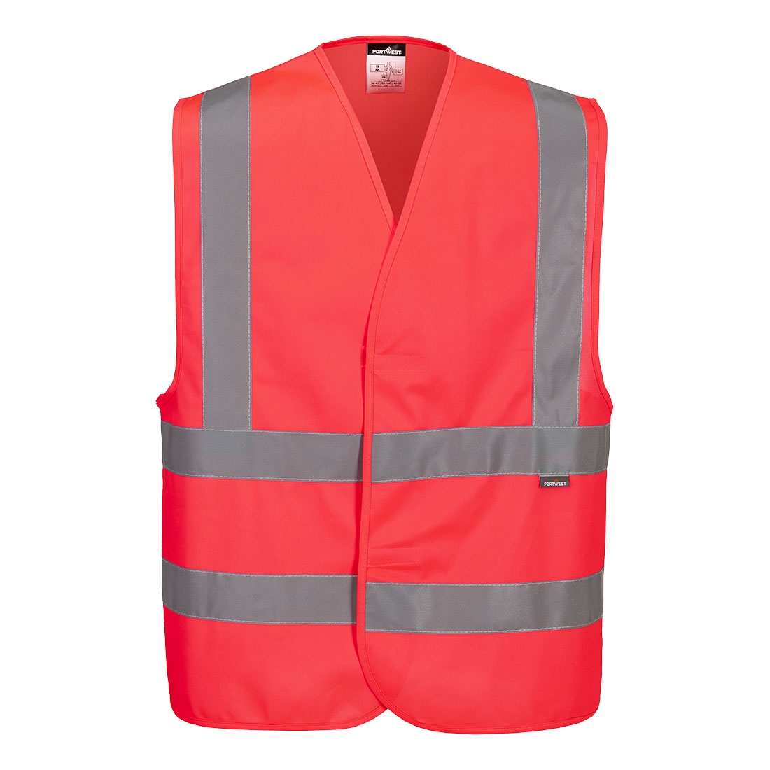 Portwest Hi-Vis Band and Brace Vest in Rot – Vorderansicht