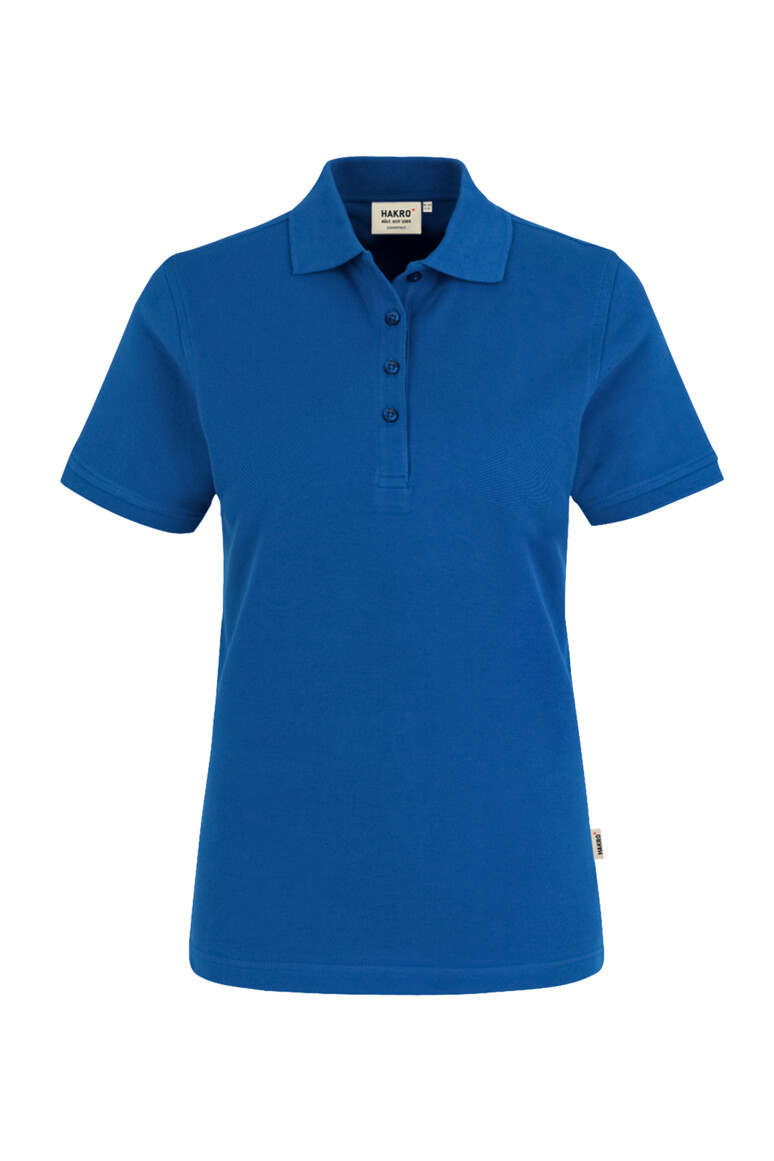 HAKRO 110 Damen Poloshirt Classic in Royalblau – Vorderansicht