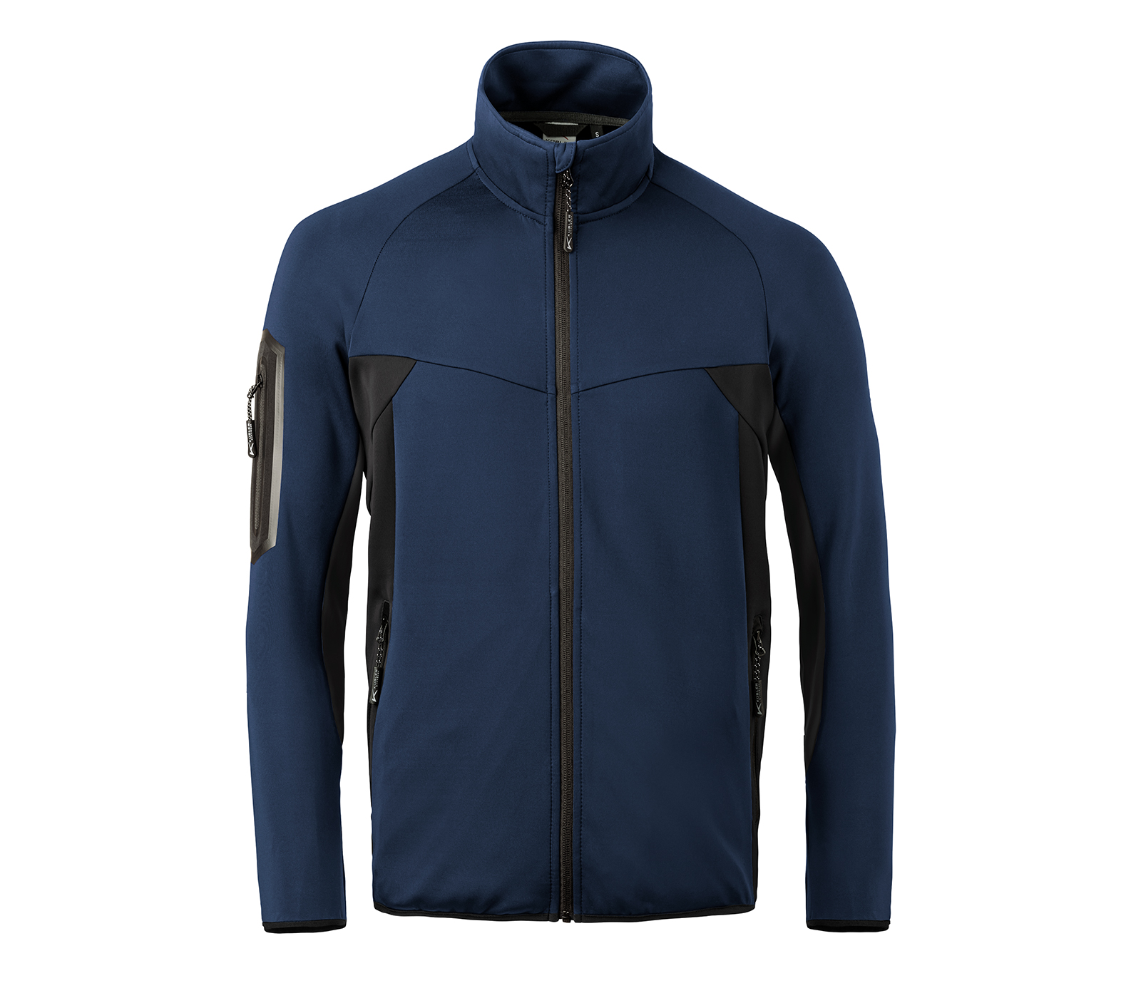 KÜBLER ATHLETIQ Stretchjacke in Dunkelblau/Schwarz – Vorderansicht