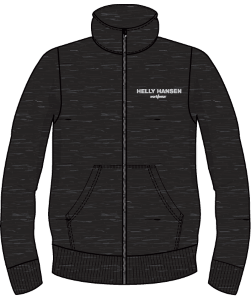 Helly Hansen Workwear CLASSIC LOGO 2.0 ZIP SWEAT in Schwarz – Vorderansicht