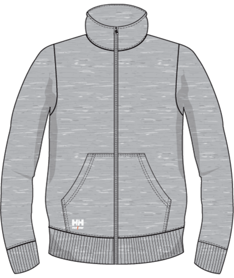 Helly Hansen Workwear CLASSIC 2.0 ZIP SWEATSHIRT in Grau Meliert – Vorderansicht