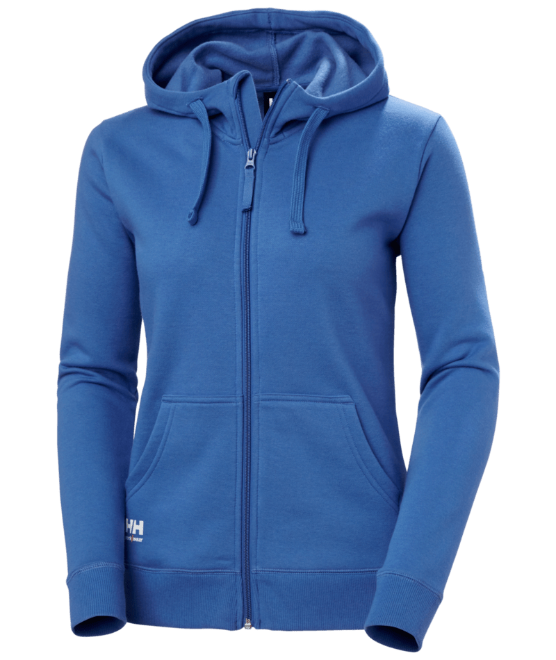 Helly Hansen Workwear W CLASSIC ZIP HOODIE in Stein Blau – Vorderansicht