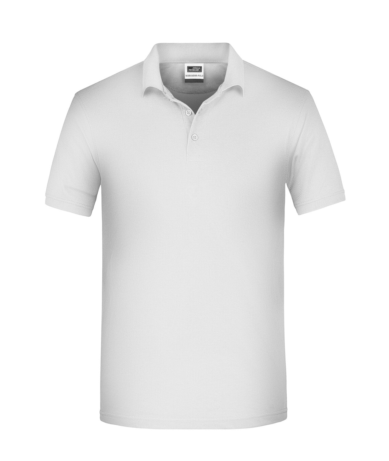 Daiber Men's ORGANIC Workwear Polo OCS Blended in White – Vorderansicht